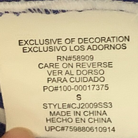 Copper Key Striped Button-Up Shirt Sz S Blue White #167E - Picture 13 of 13